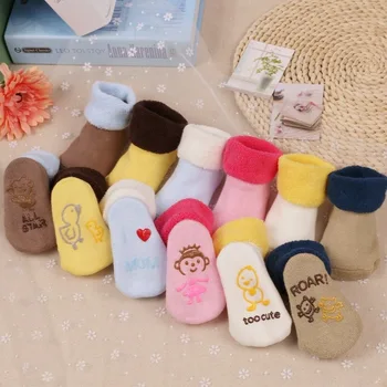 Нови зимни чорапи за деца, памучни чорапи за деца, нескользящие детски чорапи за новородени момчета и момичета, chaussette bebe fille baby sokken
