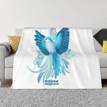 Одеяла за птици с папагала, коралов руно, плюшевое декорация, спално бельо за спалня, покривки за мека мебел