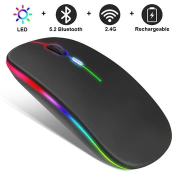Оригиналната безжична мишка с Bluetooth за лаптоп, таблетен компютър, led USB-акумулаторна мишка Bluetooth, детска мишката Mause 3600 dpi