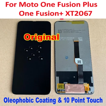 Оригиналът е За Motorola Moto One Fusion Plus XT2067 LCD Дисплей С Сензорен Екран Digiziter В Събирането на Стъклен Тъчпад Mobile Pantalla