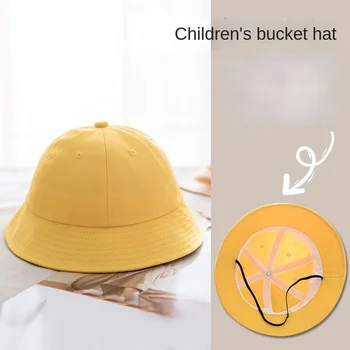 Пролетно-лятна нова детска малката жълта шапка, солнцезащитная шапка, чадър за детска градина, детска шапка рибар