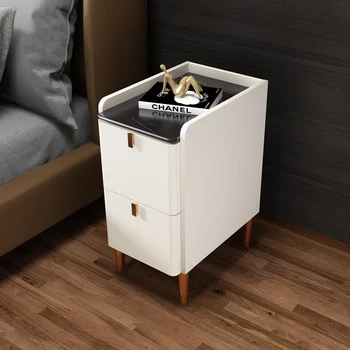 Проста нощно шкафче за спалня, Модерни Офис малка странична масичка от мраморно порцелан, Дизайнерски мебели за стаята