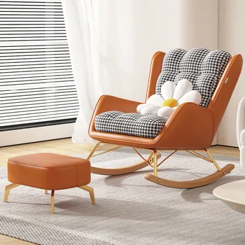 Разтегателен, Градинско кресло за спалня, кожена Луксозен комплект, стол за почивка в хола, шезлонги за четене на открито, салонная модерни мебели