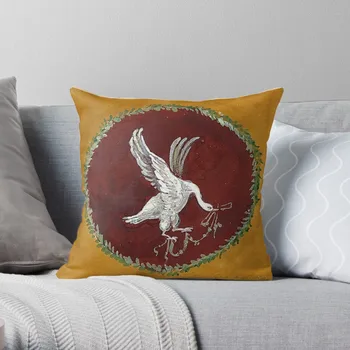 Римска стенопис с образа на Лебед, възглавница, калъфка, възглавнички, ролки за декоративно дивана
