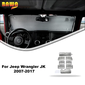 Сенника на прозорци на автомобили BAWA за Jeep Wrangler JK 2007-2017, 2/4 врати, козирка, Топлоизолационни памучни Аксесоари