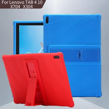 Силиконов Калъф с 4 Утолщениями Cornors и Стойка за таблет Lenovo Tab 4 10 Plus 10,1 