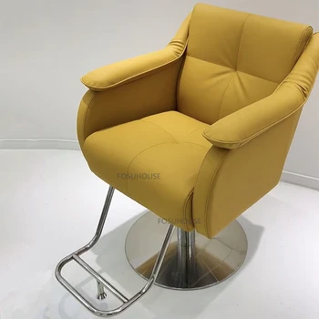Скандинавските Фризьорски Стол от изкуствена кожа за мебели салон Професионални коса стол Престижна Удобни столове за химическа вълна