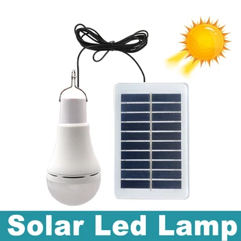 Слънчевата светлина, светодиодна акумулаторна лампа за зареждане, подвесная лампа за вътрешния двор, лампа за къмпинг, Външна, вътрешна система за Спешни Вградена батерия, наводнение