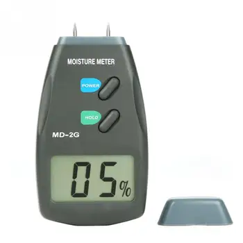 Точност ръководят тестер за влага MD-2G LCD цифров 2-пинов измерване на влажност на дървесина, детектор за влажност на дървесината, влагомер