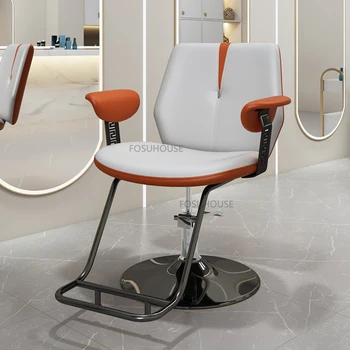 Фризьорски столове от скандинавски неръждаема стомана за интериора на мебели Стол за салон за красота Престижна удобни столове за салона за красота
