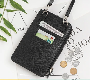 Чанта за мобилен телефон през рамо, кожени дамски тенденция нишевая дизайнерска чанта от телешка кожа, дамски малка чанта за мобилен телефон в едно рамо, мини