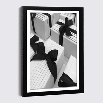 Черна рамка за снимка Черно-Бяла Подарък Кутия Платно Painting5x7 8x12 См Дървена Фоторамка Скандинавски Стенен Начало Декор Рамка