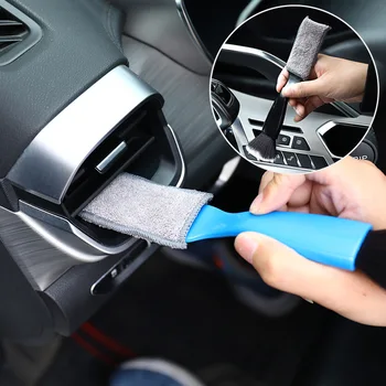 Четка за почистване на излизане на въздуха от автомобилния климатик инструмент за почистване на салона на автомобила може да замени текстилен калъф мека четка за прах за коса