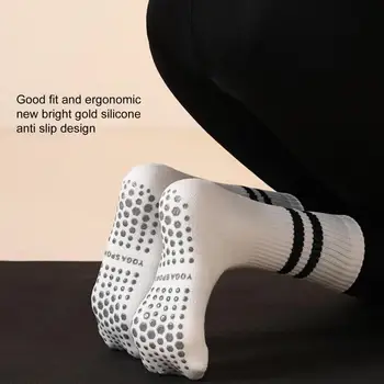 Чорапи за пилатес е Плътно До спортни носкам Ежедневния стил, абсорбират потта, полезни, намаляват абразия, чорапи със средна дължина