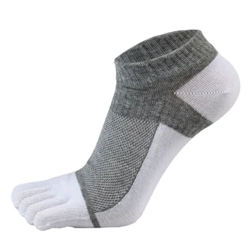 Чорапи от чист памук, с пет пръста, мъжки спортни дишаща, комфортна, оформяйки антифрикционные мъжки чорапи памук с чорапи EU 38-44